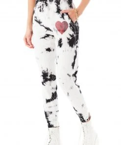 CARMAR RHINESTONE HEART TIE DYE SWEATPANTS 12 CARMAR RHINESTONE HEART TIE DYE SWEATPANTS