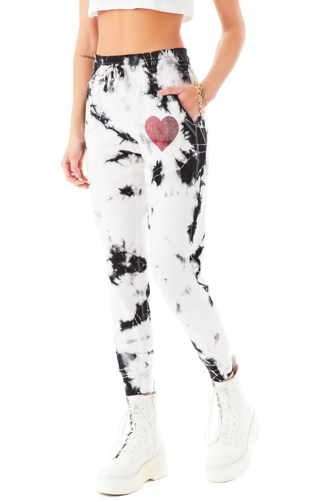CARMAR RHINESTONE HEART TIE DYE SWEATPANTS 5 CARMAR RHINESTONE HEART TIE DYE SWEATPANTS