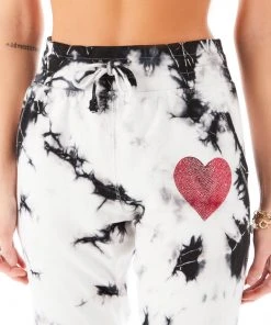 CARMAR RHINESTONE HEART TIE DYE SWEATPANTS 16 CARMAR RHINESTONE HEART TIE DYE SWEATPANTS