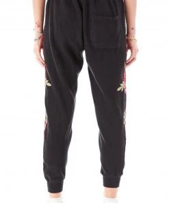 CARMAR ROSE EMBROIDERED RIPPED SWEATPANTS 17 CARMAR ROSE EMBROIDERED RIPPED SWEATPANTS