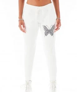 CARMAR RHINESTONE BUTTERFLY SWEATPANTS