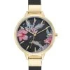 Nine West Watches Floral Dial Strap Watch 1 Nine West Watches Floral Dial Strap Watch