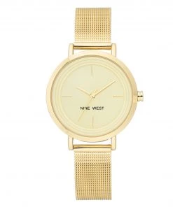 Nine West Watches Minimalist Mesh Bracelet Watch