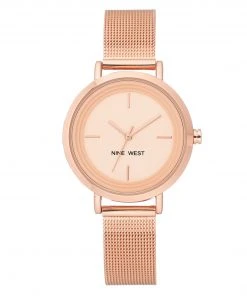 Nine West Watches Minimalist Mesh Bracelet Watch