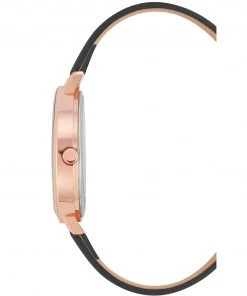 Nine West Watches Floral Dial Smooth Strap Watch