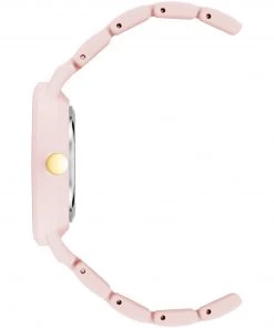 Nine West Watches Metallic Accented Rubberized Bracelet Watch