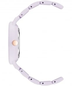 Nine West Watches Metallic Accented Rubberized Bracelet Watch