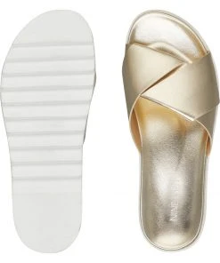 Nine West Metallic Mindset Furaish Slide Sandals 13 Nine West Metallic Mindset Furaish Slide Sandals
