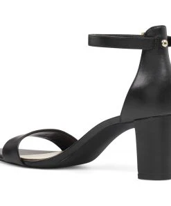 Nine West Pruce Ankle Strap Block Heel Sandals Shoes