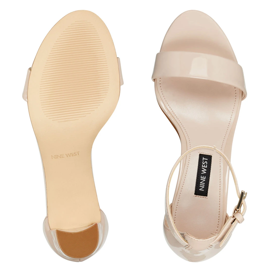 Nine West Heels Pruce Ankle Strap Block Heel Sandals 8 Nine West Heels Pruce Ankle Strap Block Heel Sandals