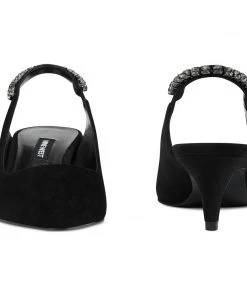 Nine West Heels Quassin Embellished Slingback Pumps