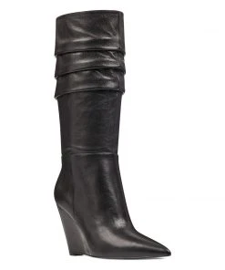 Nine West Vernese Scrunched Wedge Boots