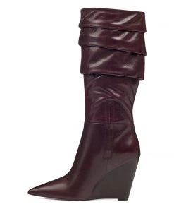 Nine West Boots & Booties Vernese Scrunched Wedge Boots 11 Nine West Boots & Booties Vernese Scrunched Wedge Boots