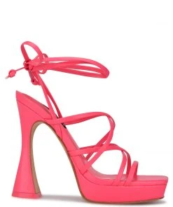 Nine West Ailey Ankle Wrap Platform Sandals