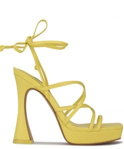 Nine West Lace It Up Ailey Ankle Wrap Platform Sandals