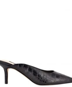 Nine West Angle Pointy Toe Mules Heels