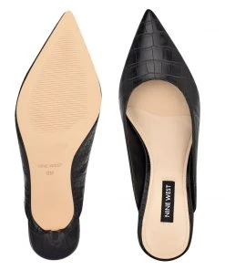 Nine West Angle Pointy Toe Mules Heels