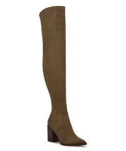 Nine West Barret Over The Knee Heeled Boots Shoes