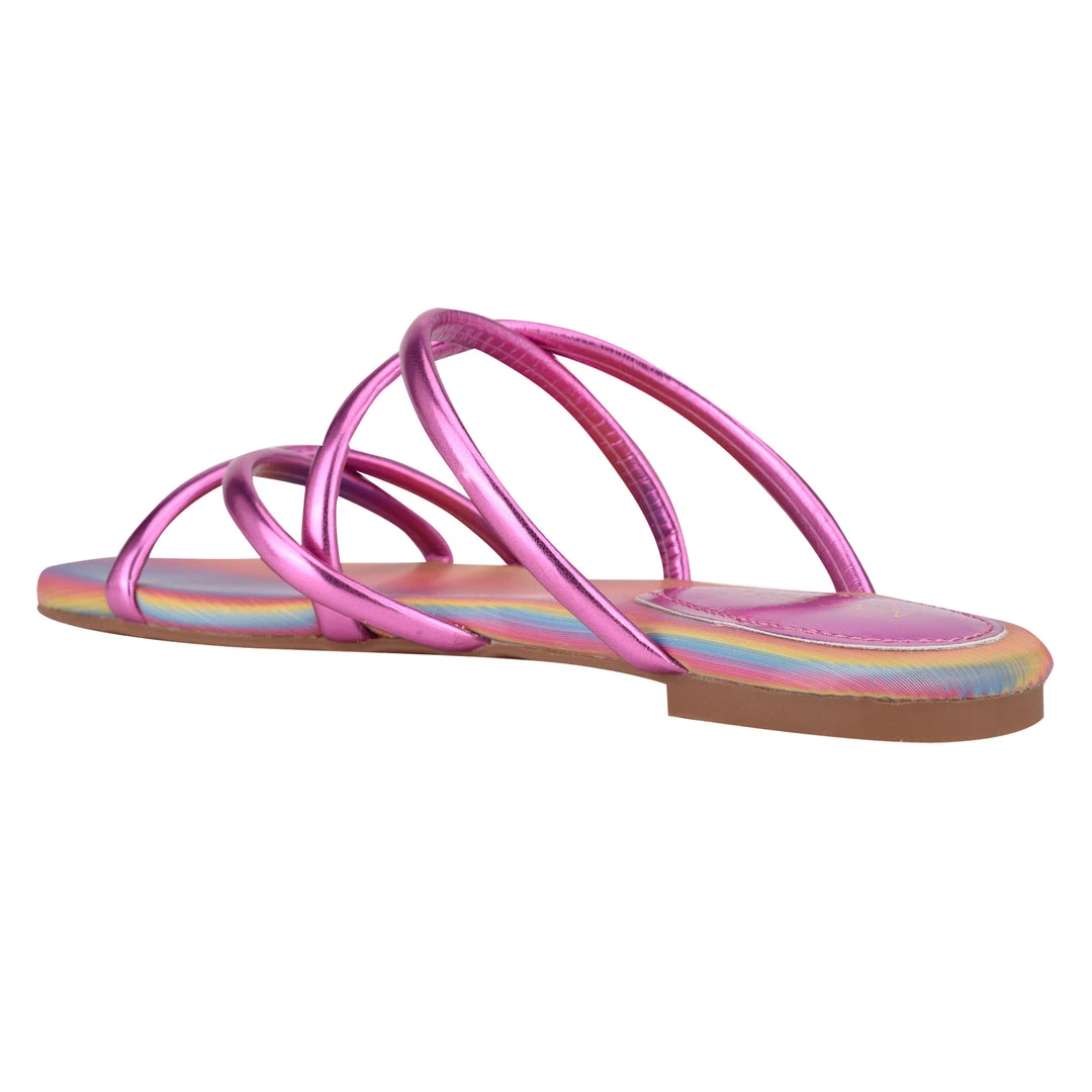 Nine West Beva Flat Slide Sandals 5 Nine West Beva Flat Slide Sandals