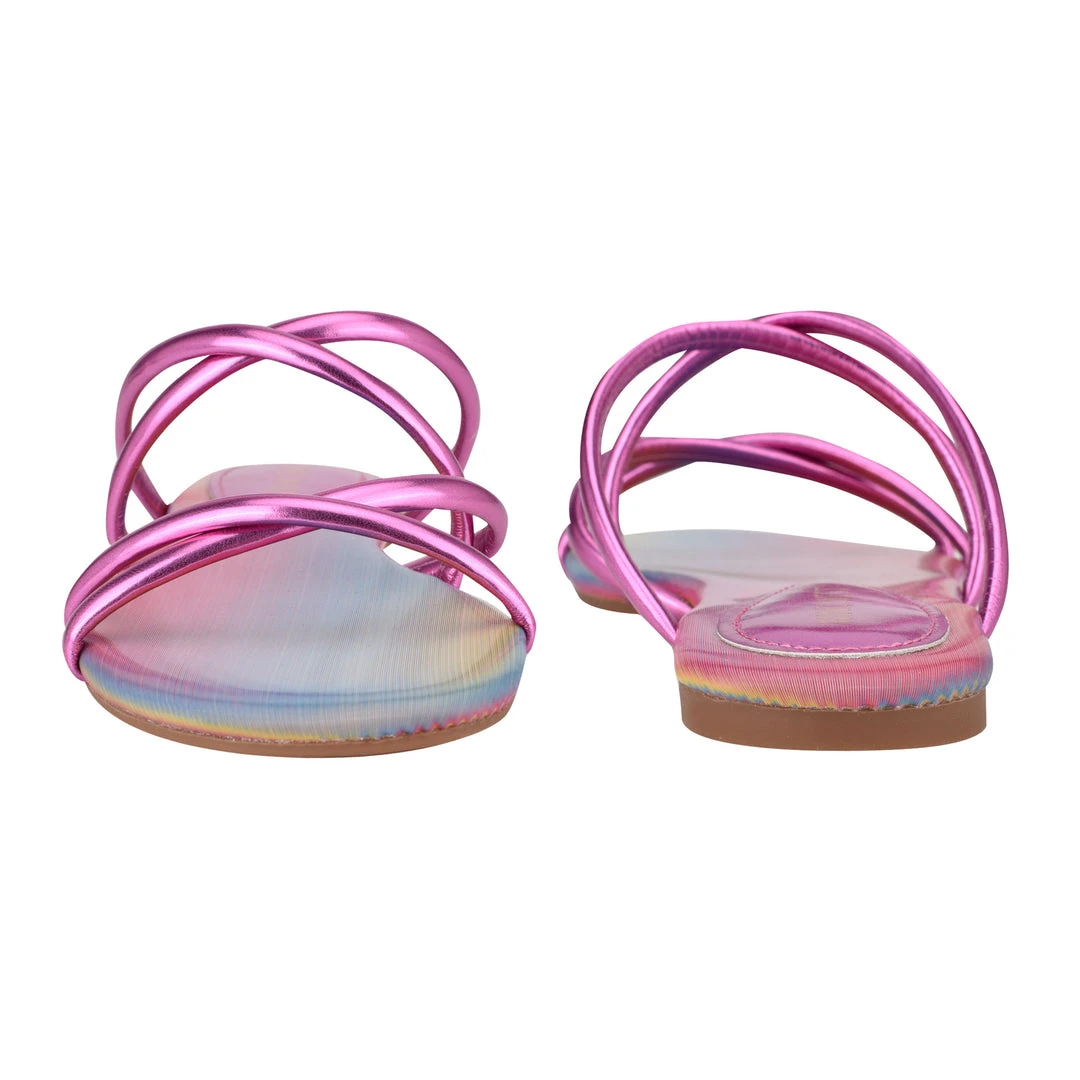 Nine West Beva Flat Slide Sandals 6 Nine West Beva Flat Slide Sandals