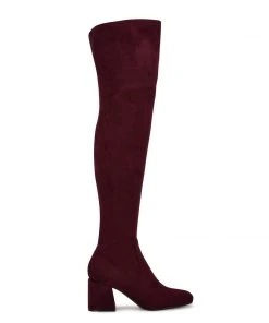 Nine West Shoes Blocky Over The Knee Heeled Boots