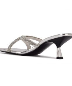 Nine West Heel Appeal Blonde Heeled Slide Sandals 9 Nine West Heel Appeal Blonde Heeled Slide Sandals