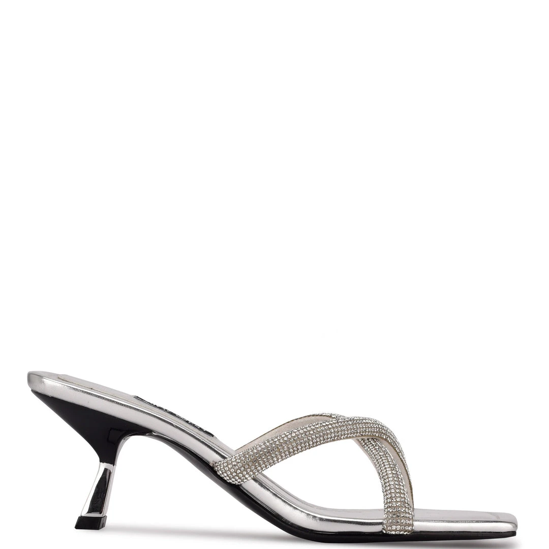 Nine West Heel Appeal Blonde Heeled Slide Sandals 3 Nine West Heel Appeal Blonde Heeled Slide Sandals