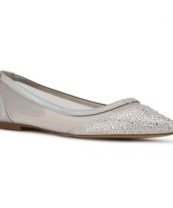 Nine West Bogus Pointy Toe Flats Metallic Mindset