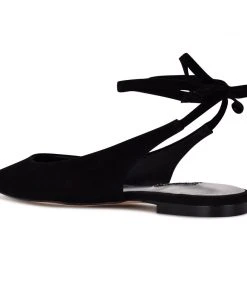 Nine West Lace It Up Bop Ankle Wrap Pointy Toe Flats 9 Nine West Lace It Up Bop Ankle Wrap Pointy Toe Flats