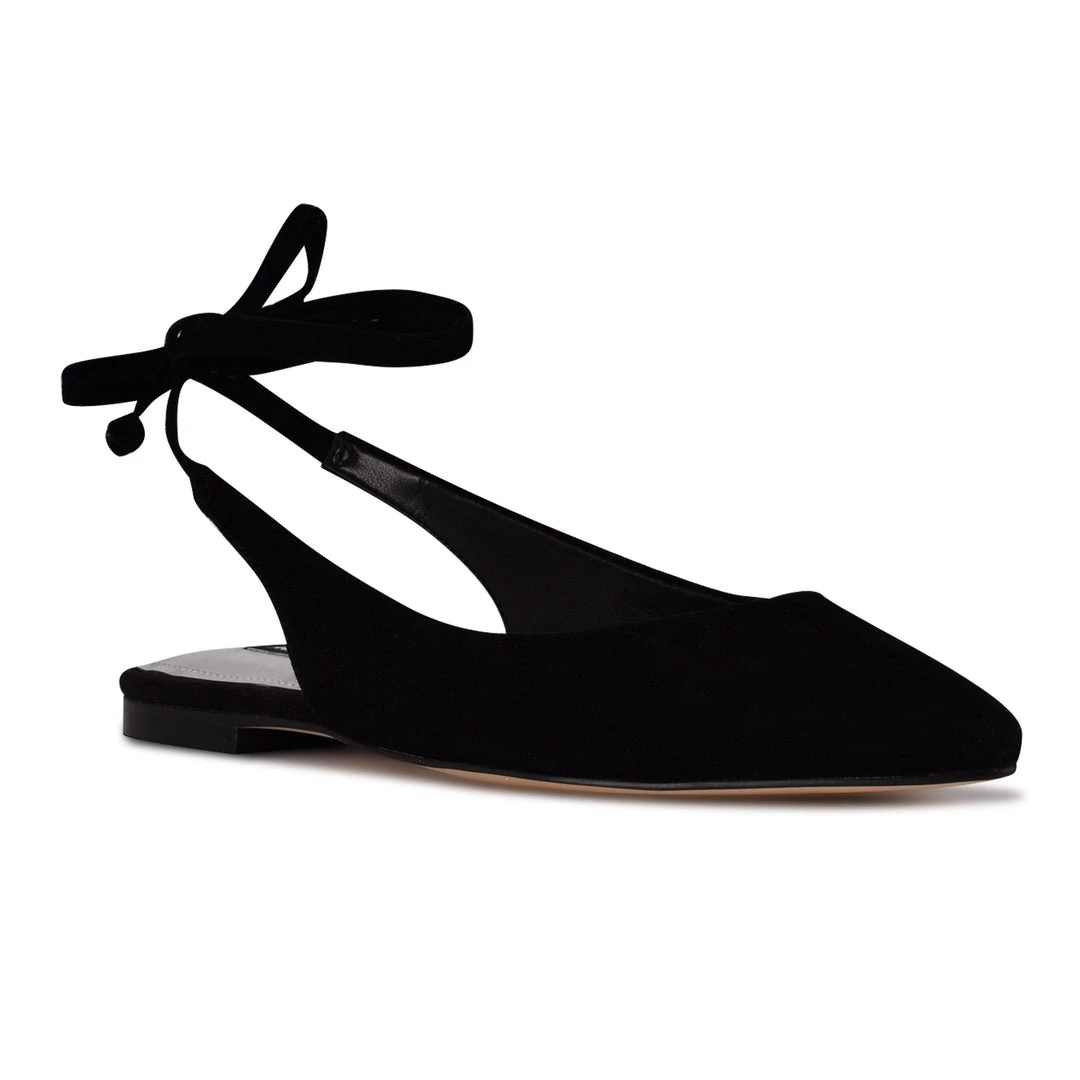 Nine West Lace It Up Bop Ankle Wrap Pointy Toe Flats 4 Nine West Lace It Up Bop Ankle Wrap Pointy Toe Flats