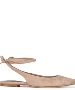 Nine West Lace It Up Bop Ankle Wrap Pointy Toe Flats