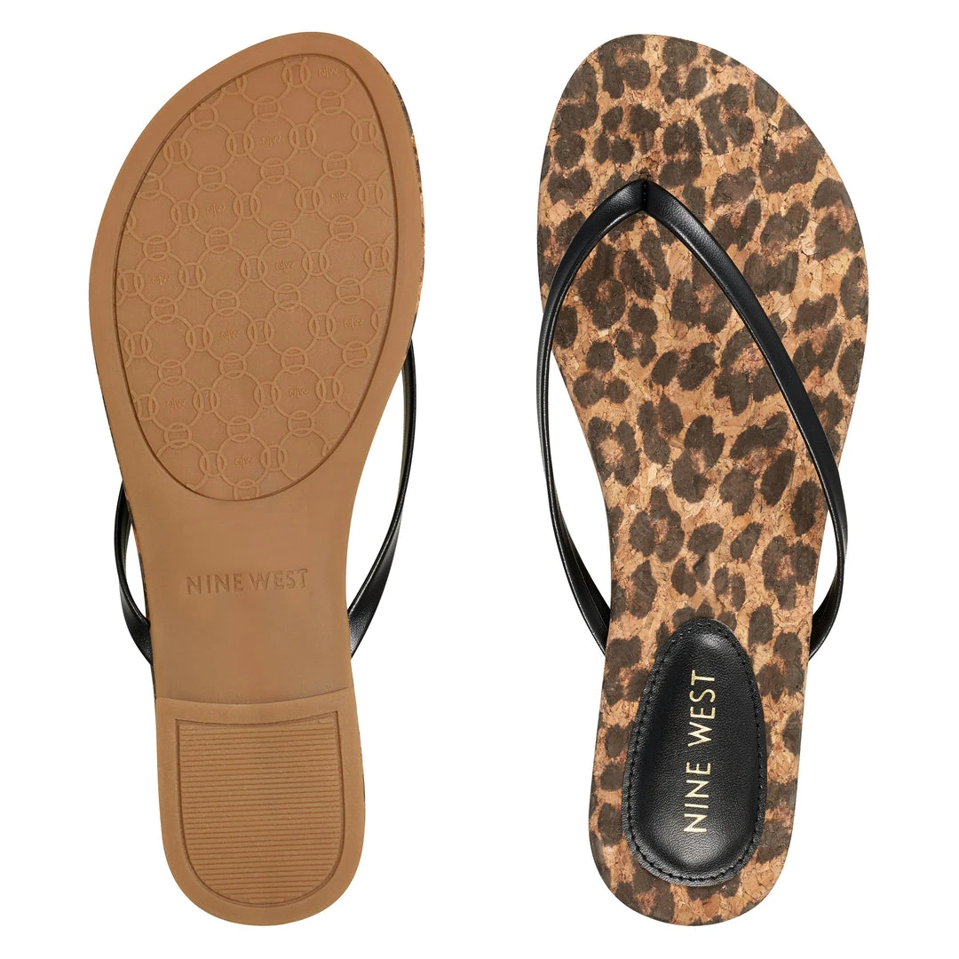 Nine West Flats Bossy Flat Thong Sandals 8 Nine West Flats Bossy Flat Thong Sandals