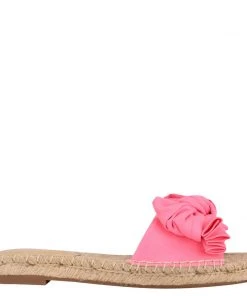 Nine West Weave Got You Bow Espadrille Slide Sandals