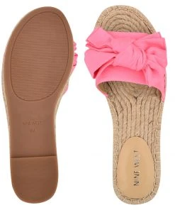Nine West Weave Got You Bow Espadrille Slide Sandals 11 Nine West Weave Got You Bow Espadrille Slide Sandals