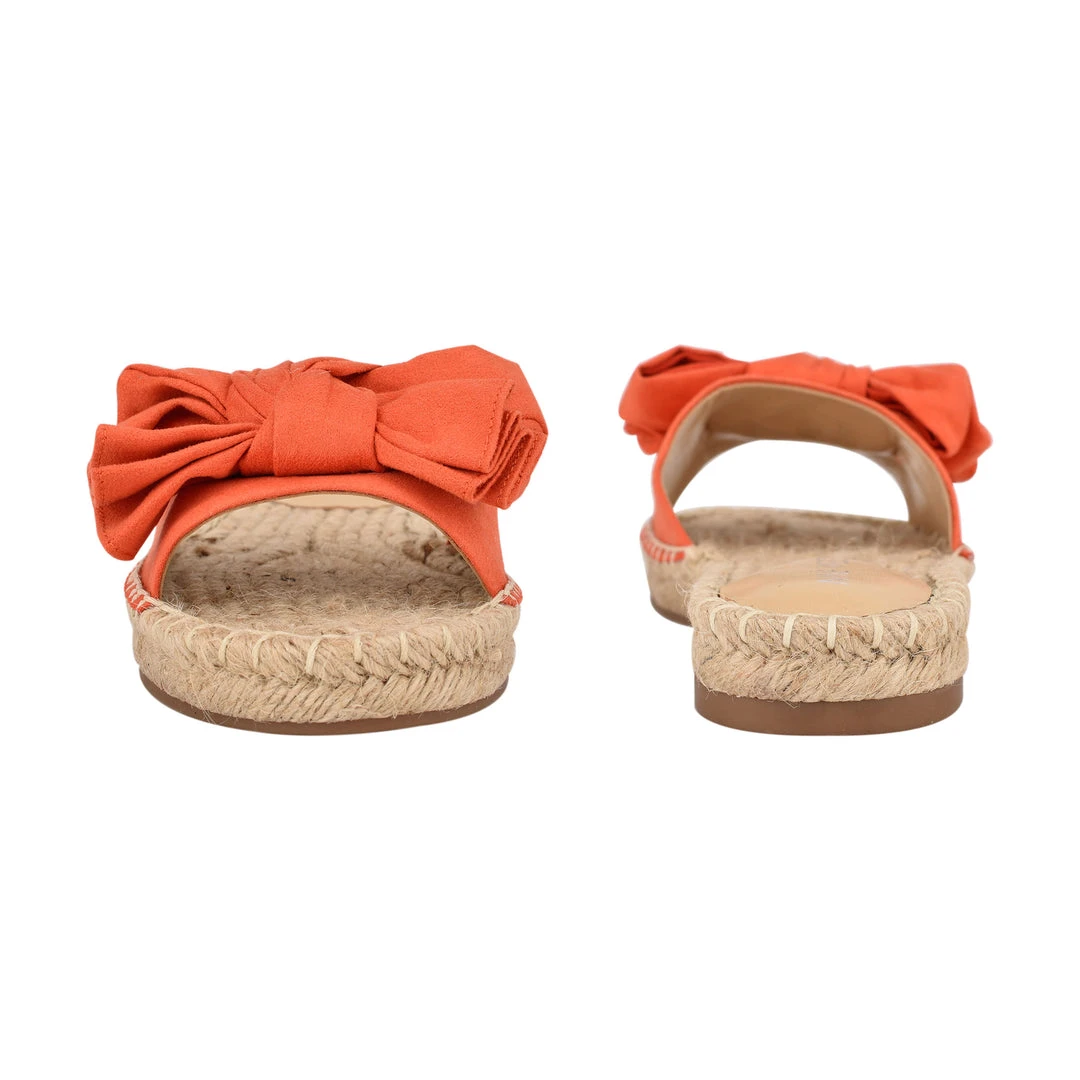 Nine West Weave Got You Bow Espadrille Slide Sandals 6 Nine West Weave Got You Bow Espadrille Slide Sandals