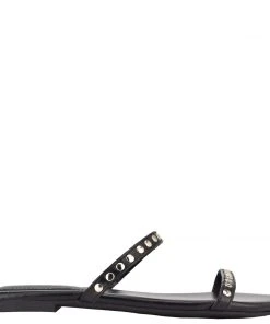 Nine West Fun Flats Brandie Flat Studded Slide Sandals