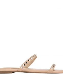 Nine West Brandie Flat Studded Slide Sandals