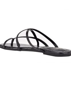 Nine West Brice Flat Toe Ring Slide Sandals Fun Flats 9 Nine West Brice Flat Toe Ring Slide Sandals Fun Flats