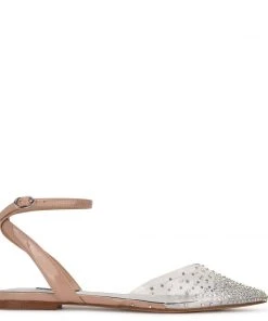 Nine West Briya Pointy Toe Flats In The Clear