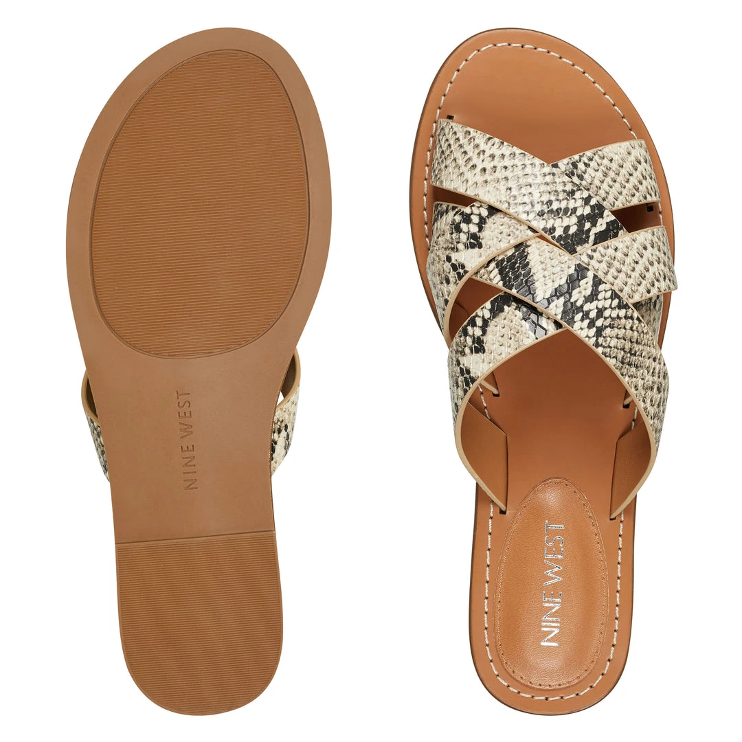 Nine West Cade Flat Slide Sandals 8 Nine West Cade Flat Slide Sandals