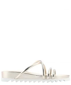 Nine West Calm Slide Sandals Metallic Mindset