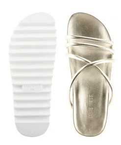 Nine West Calm Slide Sandals Metallic Mindset