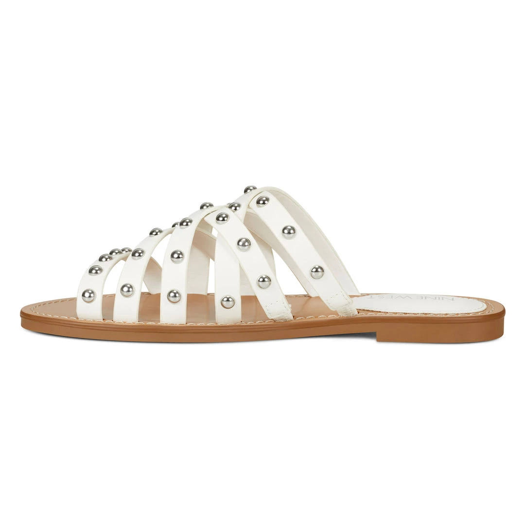 Nine West Mules & Slides Candy Flat Slide Sandals 6 Nine West Mules & Slides Candy Flat Slide Sandals