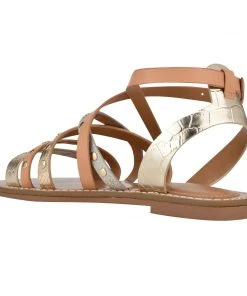 Nine West Flats Cane Flat Studded Sandals