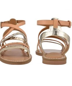 Nine West Flats Cane Flat Studded Sandals