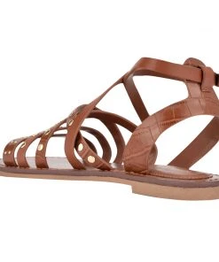 Nine West Cane Flat Studded Sandals