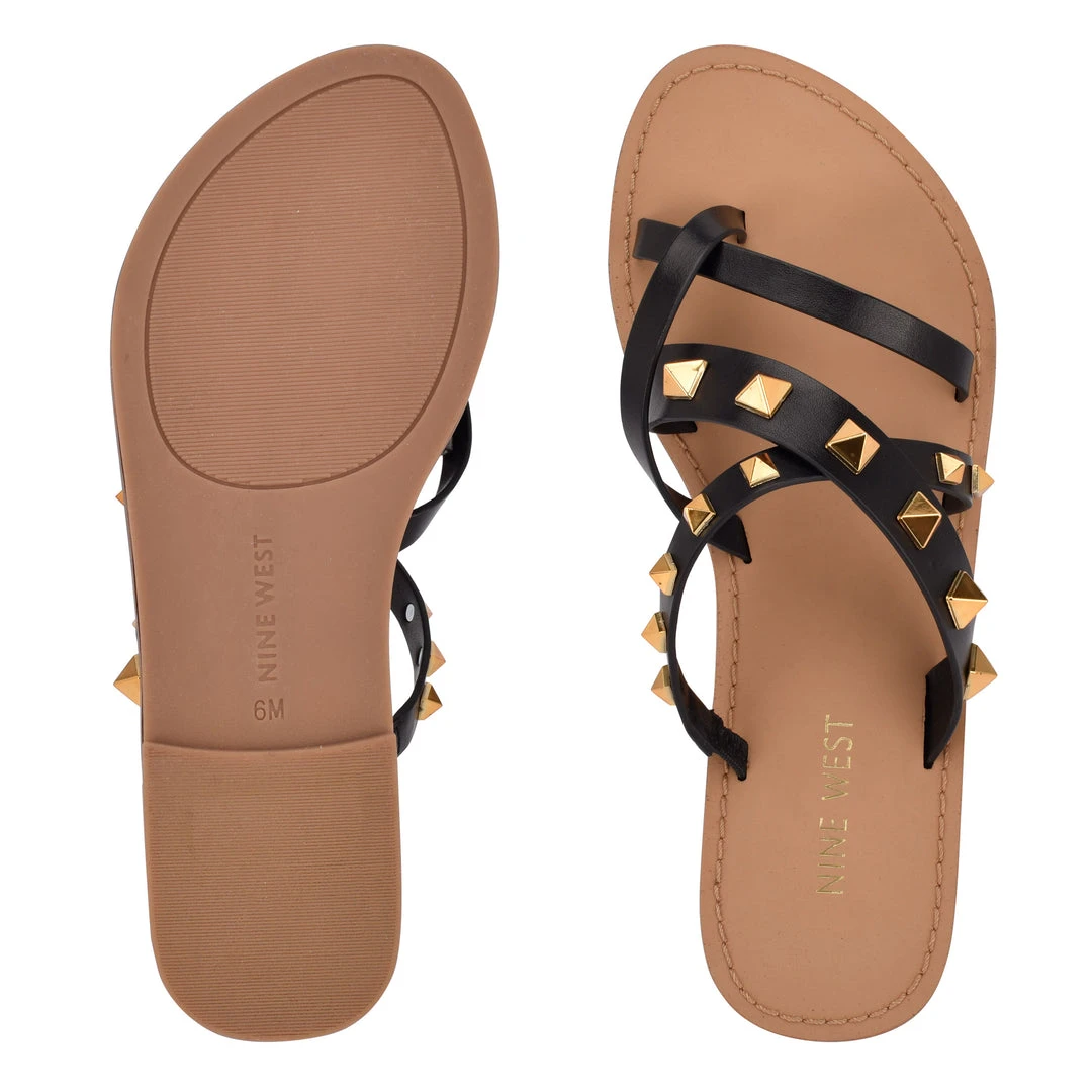 Nine West Cerri Flat Slide Sandals Fun Flats 7 Nine West Cerri Flat Slide Sandals Fun Flats