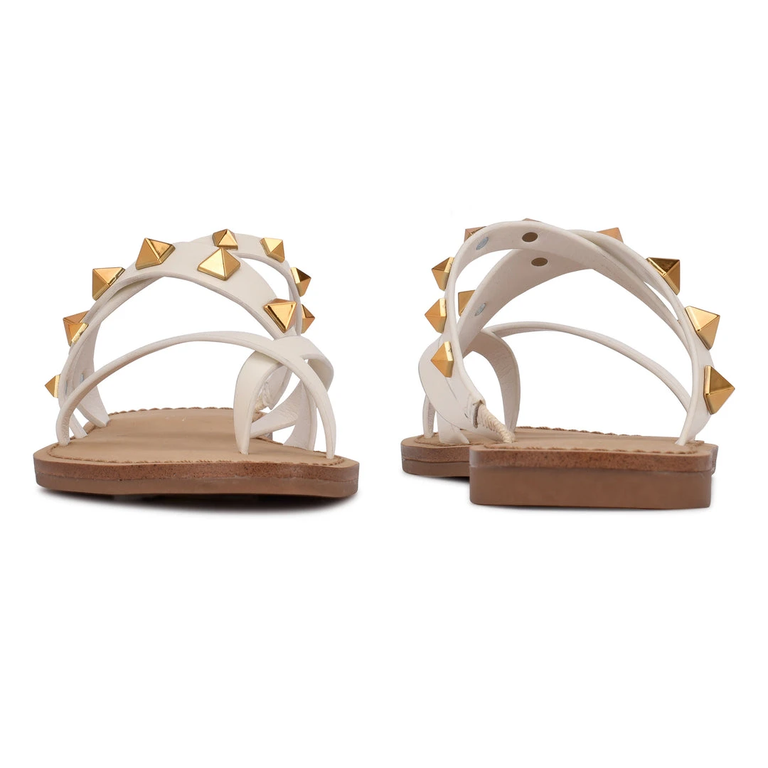 Nine West Cerri Flat Slide Sandals 6 Nine West Cerri Flat Slide Sandals
