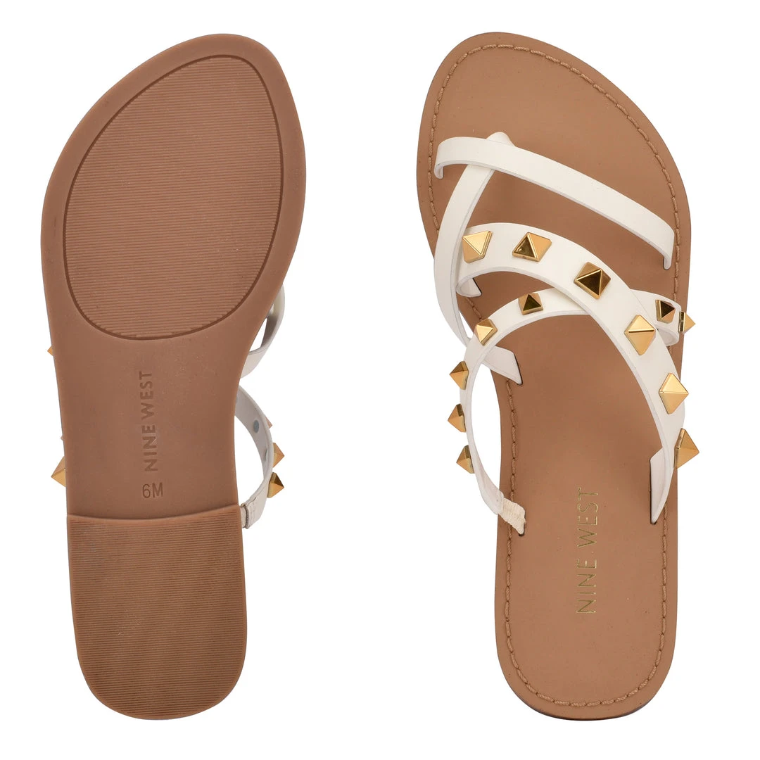 Nine West Cerri Flat Slide Sandals 7 Nine West Cerri Flat Slide Sandals