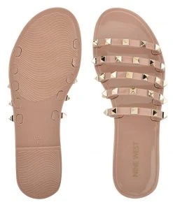 Nine West Charli Flat Slide Sandals Fun Flats